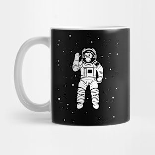 Monkey Astronaut in Space Mug